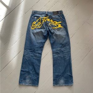 ed hardy script jeans RARE
